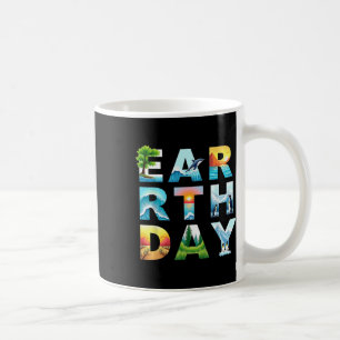 Tag der Erde, Bäume und Tiere retten, Umweltschutz Kaffeetasse
