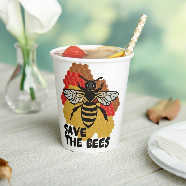 Tag der Erde, die Bienen Gerettet Pappbecher (In Situ)