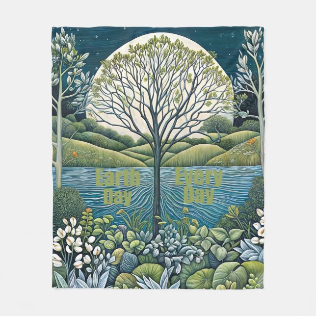 Tag der Erde Fleecedecke (Vorderseite)