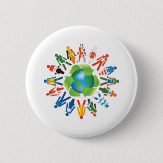 TAG DER ERDE GEHEN GRÜN BUTTON