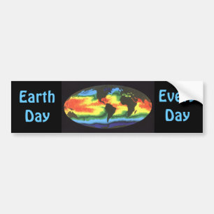 Tag der Erde - Globale Meeresoberflächentemperatur Autoaufkleber