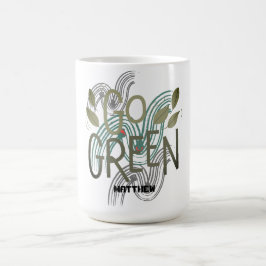 Tag der Erde, grün, Kunst, einfache, elegante Ange Kaffeetasse
