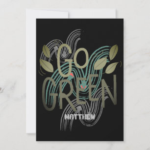 Tag der Erde, grün, Kunst, einfache, elegante Wiss Karte