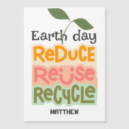 Tag der Erde, grün, Kunst, einfache, elegante Wiss Magnetkarte