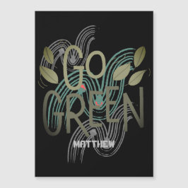 Tag der Erde, grün, Kunst, einfache, elegante Wiss Magnetkarte