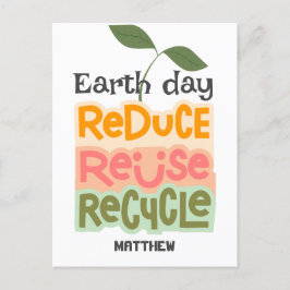 Tag der Erde, grün, Kunst, einfache, elegante Wiss Postkarte