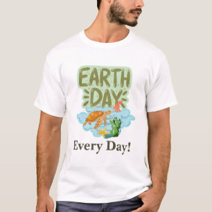 Tag der Erde, grün, unsere Planet Post Gerettet T-Shirt