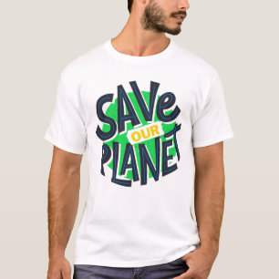 Tag der Erde, grün, unsere Planet Post Gerettet T-Shirt
