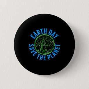 Tag der Erde grüner Planet Umweltbewusstsein Button