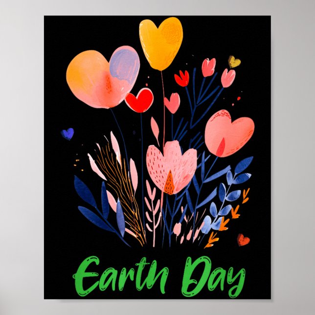 Tag der Erde grüner Planet Umweltbewusstsein Poster (Vorne)