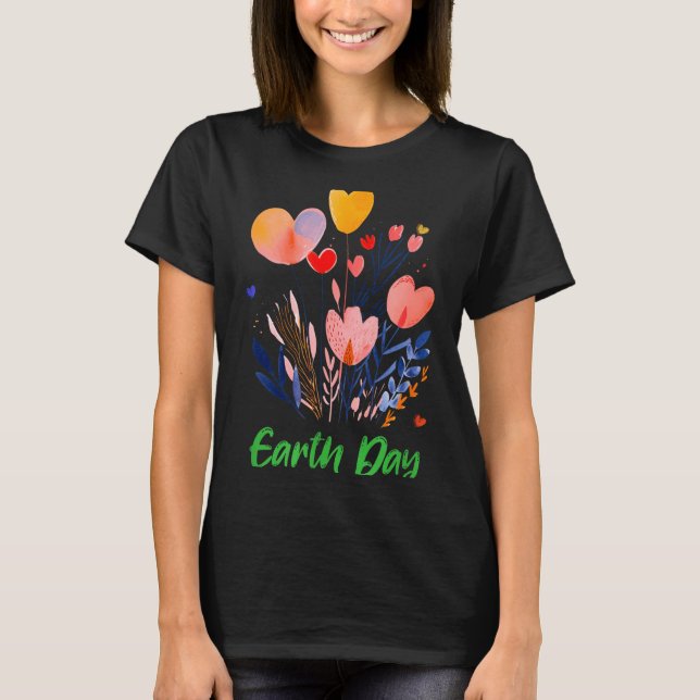 Tag der Erde grüner Planet Umweltbewusstsein T-Shirt (Vorderseite)