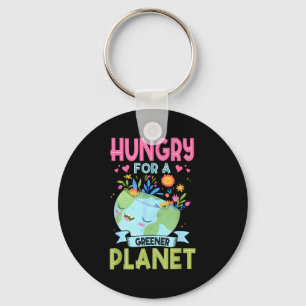 Tag der Erde hungrig nach einem grüneren Planeten  Schlüsselanhänger