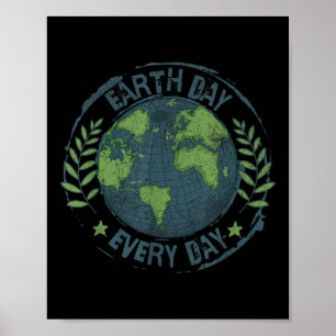 Tag der Erde Jeden Tag Klimawandel Poster