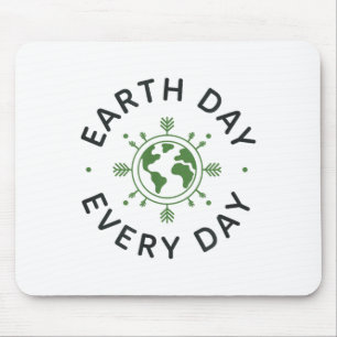 Tag der Erde jeden Tag - Minimalistisches Öko-Desi Mousepad