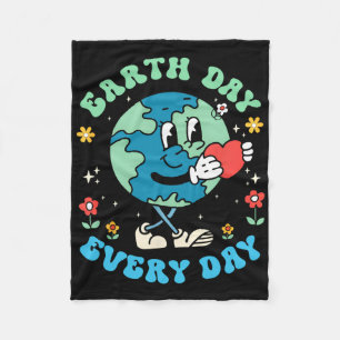 Tag der Erde Jeden Tag Niedlicher Planet Happy Ear Fleecedecke