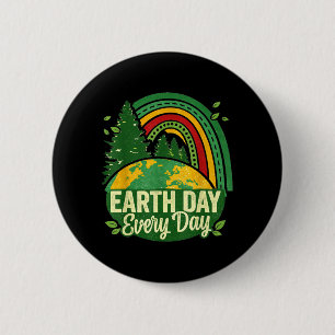 Tag der Erde jeden Tag Planet Naturbewusstsein Button