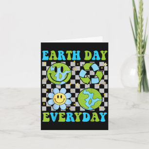 Tag der Erde jeden Tag recycle floral Planet Männe Karte