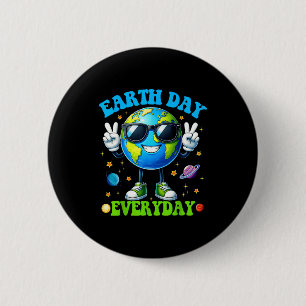 Tag der Erde jeden Tag Umwelt recyceln Planet Männ Button