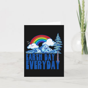 Tag der Erde jeden Tag! Vintage Regenbogen Natur U Karte