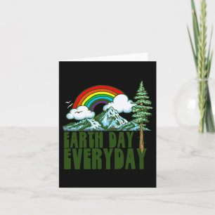 Tag der Erde Jeden Tag! Vintage Regenbogennatur un Karte