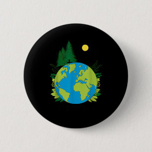 Tag der Erde Planet Natur grüner Planet rette die  Button