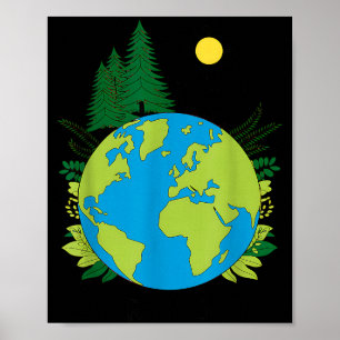 Tag der Erde Planet Natur grüner Planet rette die Poster