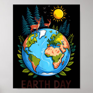 Tag der Erde Planet Natur grüner Planet rette die Poster