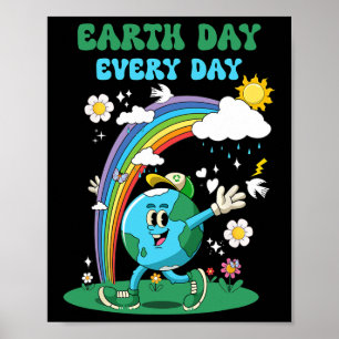 Tag der Erde Rainbow Globe Blume Rettete die Poster