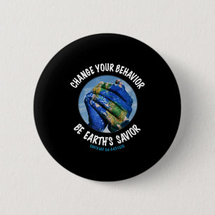 Tag der Erde Rette den Planeten Pflanze mehr Bäume Button