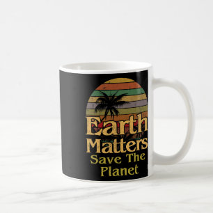 Tag der Erde Rette den Planeten Vintage Retro-Gesc Kaffeetasse