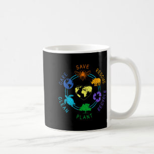 Tag der Erde Retten Retten Recyceln Pflanze Reinig Kaffeetasse