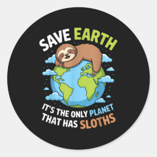 Tag der Erde rettet die Erde den einzigen Planeten Runder Aufkleber