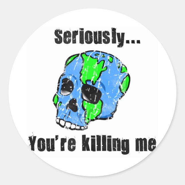 Tag der Erde Runder Aufkleber (Vorderseite)