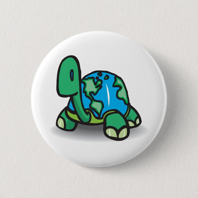 Tag der Erde-Schildkröte Button (Vorderseite)