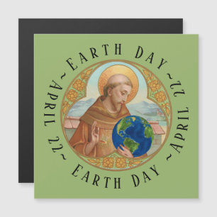 Tag der Erde & St. Franziskus Magnet-Grußkarte Magnetkarte
