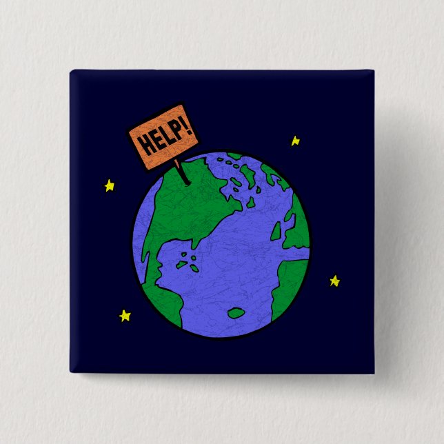 Tag der Erde-T-Shirts und Geschenke Button (Vorderseite)