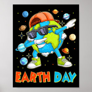 Tag der Erde Täglich Lustig Dabbing Erde Jungen Ki Poster