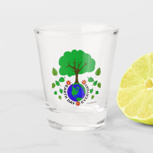 Tag der Erde-täglicher Entwurf Schnapsglas