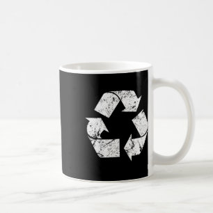 Tag der Erde Vintage Weiß Recycling-Symbol Kaffeetasse