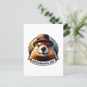 Tag der Erdung, Groundhog, Postübergang Postkarte