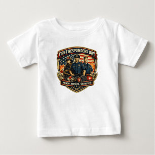 Tag der Ersthelfer Ehre Dienst Opfer Vinta Baby T-shirt