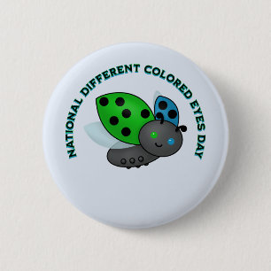 Tag der farbenfrohen Augen Button