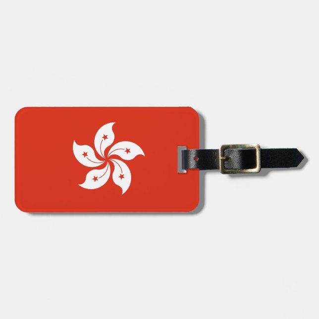 Tag der Flagge Hong Konger Gepäckanhänger (Vorderseite horizontal)