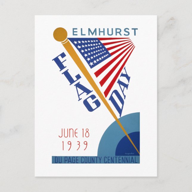 Tag der Flagge Postkarte (Vorderseite)