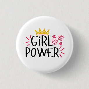 Tag der Frauen mit Mädchenpower Button