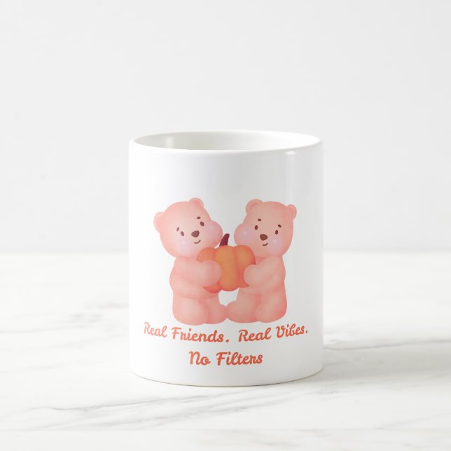 TAG DER FREUNDSCHAFT BESTER FREUND, LUSTIGE BÄREN  KAFFEETASSE (Mittel)
