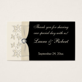 Tag der Gastgeschenk Hochzeit von Elfenbein und Sc