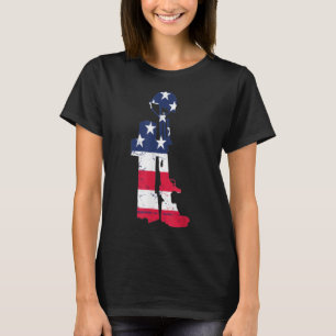 Tag der Gedenkfeier an der amerikanischen Flagge T-Shirt