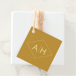 Tag der geometrischen Gastgeschenk Hochzeit, Initi Geschenkanhänger