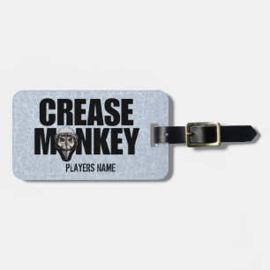 Tag der Gepäckmarke Crease Monkey (Hockey Goalie) Gepäckanhänger